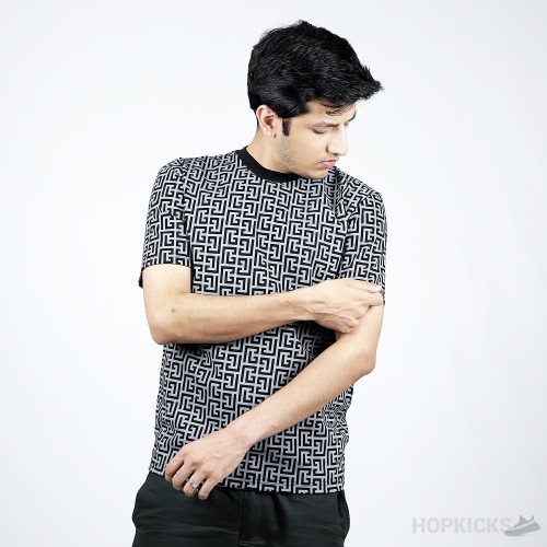 Balmain Monogram Pattern T-Shirt