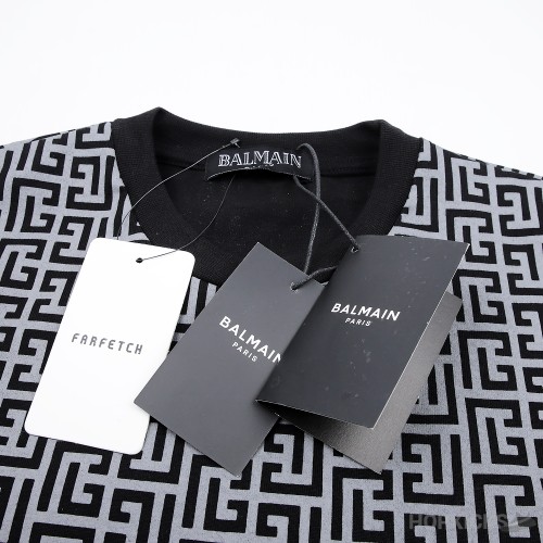 Balmain Monogram Pattern T-Shirt