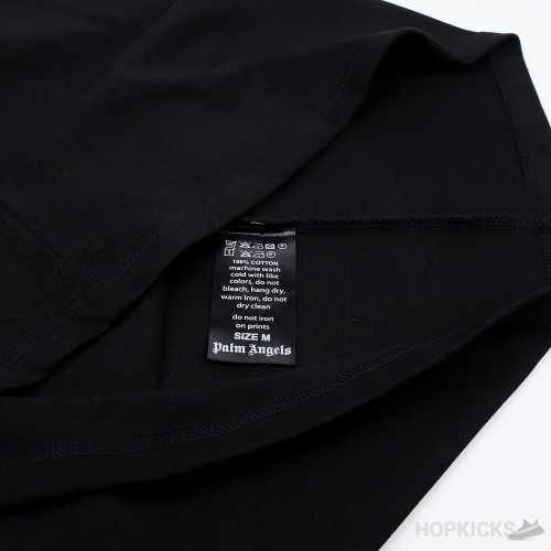 Palm Angels Logo on Fire Black T-Shirt