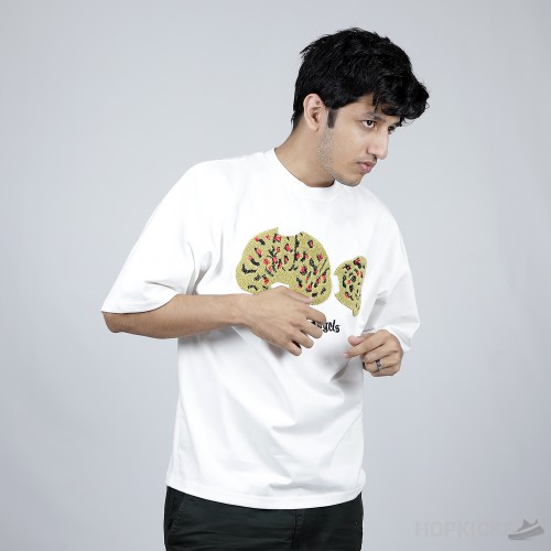 Palm Angels Leopard Bear Classic White T-Shirt