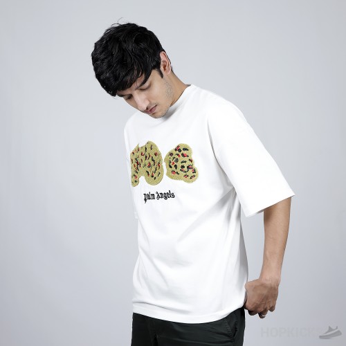 Palm Angels Leopard Bear Classic White T-Shirt