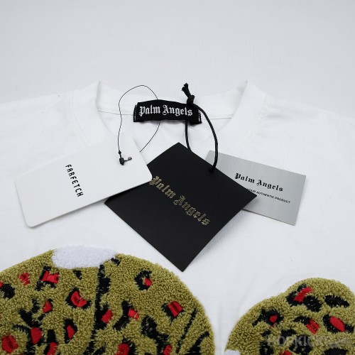 Palm Angels Leopard Bear Classic White T-Shirt