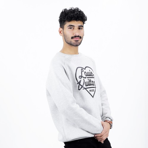 Louis Vuitton x Nigo Printed Heart Sweatshirt Light Grey