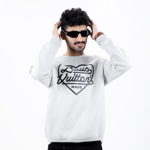 Louis Vuitton x Nigo Printed Heart Sweatshirt Light Grey