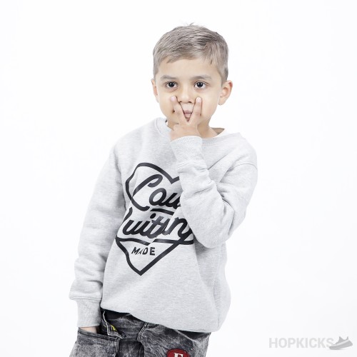 Louis Vuitton x Nigo Printed Heart Sweatshirt Light Grey (Kids)