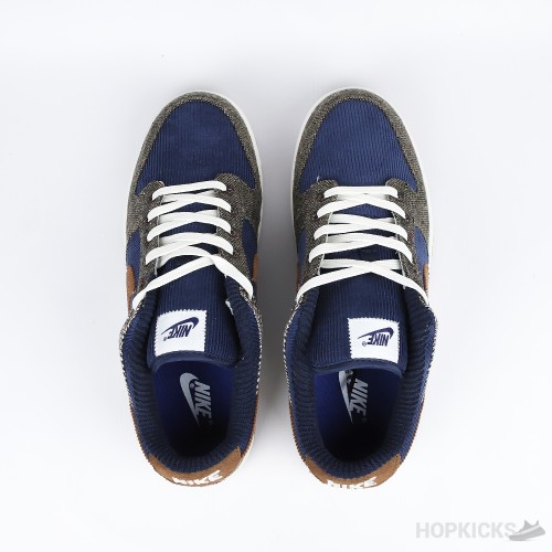 Nike SB Dunk Low Tweed Midnight Navy Corduroy (Premium Plus Batch)