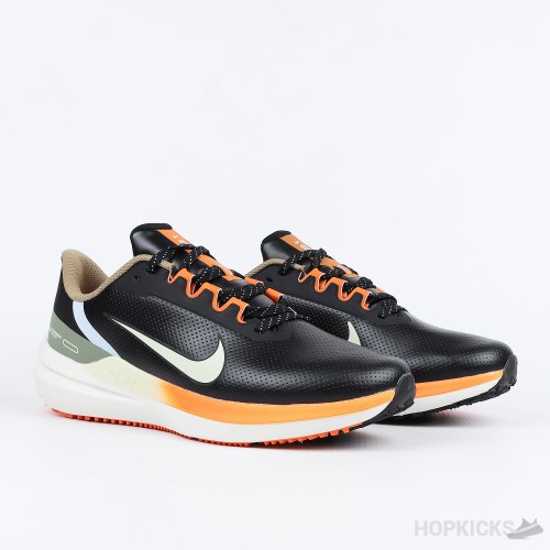 Nike Air Winflo 9 Black Green Safety Orange