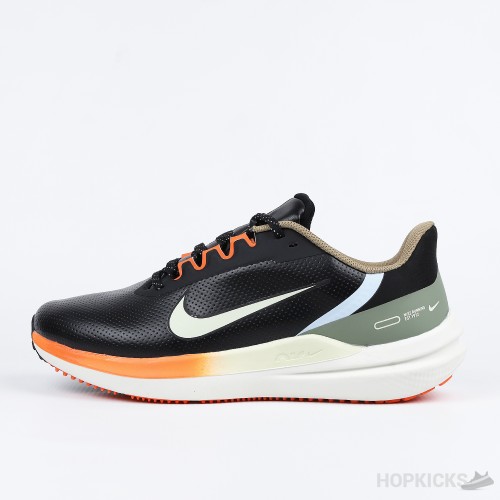 Nike Air Winflo 9 Black Green Safety Orange