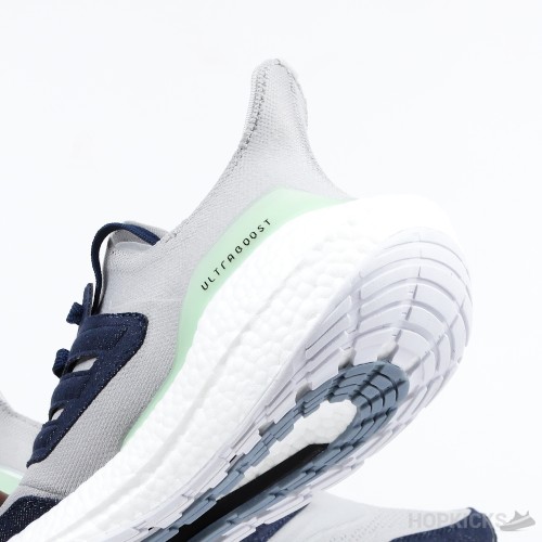 Adidas Ultra Boost 22 Halo Silver Shadow Navy Linen Green (Premium Plus Batch)