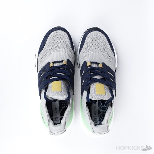 Adidas Ultra Boost 22 Halo Silver Shadow Navy Linen Green (Premium Plus Batch)