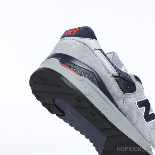 New Balance 998 Grey Navy Red (Premium Batch)