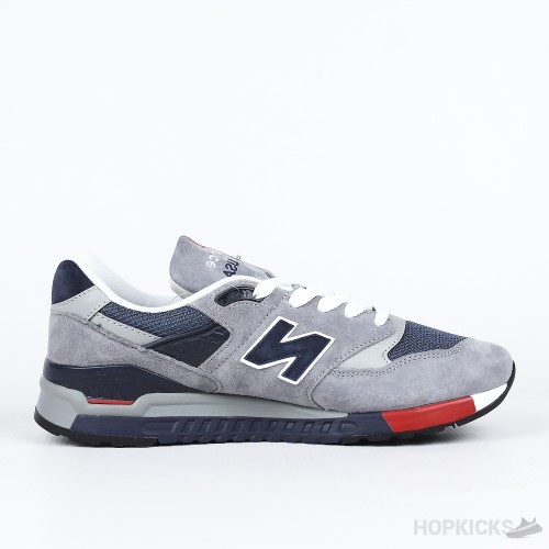 New Balance 998 Grey Navy Red (Premium Batch)