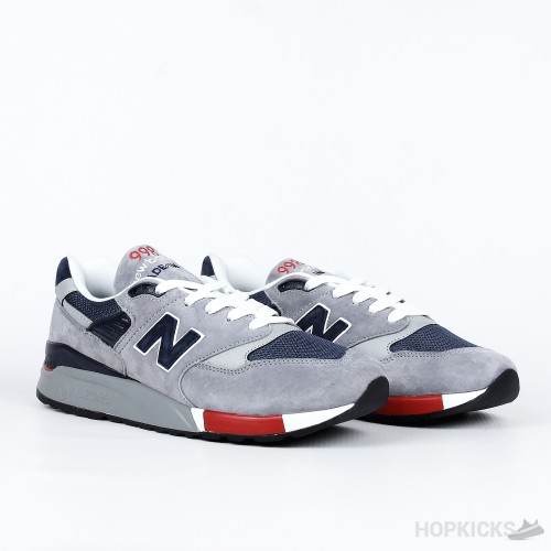 New Balance 998 Grey Navy Red (Premium Batch)