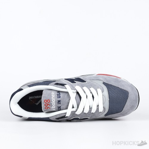 New Balance 998 Grey Navy Red (Premium Batch)