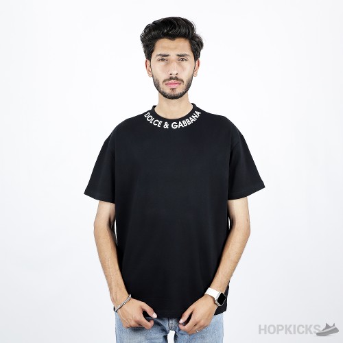 D&GG Neck Logo Black T-Shirt