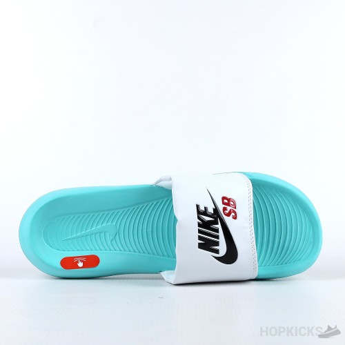 Nike SB Victory One White Green Slide