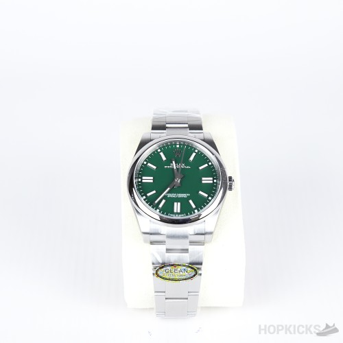 Luxury Watch Oyster Perpetual 41 Green 124300 Clean Factory Swiss Original Movement