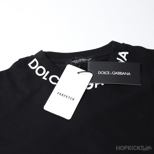 D&GG Neck Logo Black T-Shirt