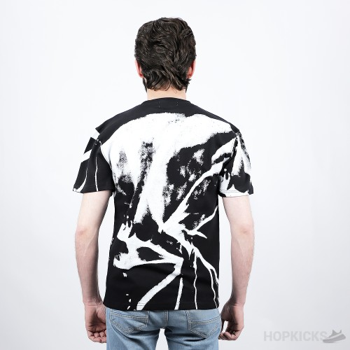 Celine Homme Tie-Dyed Logo Print T-Shirt