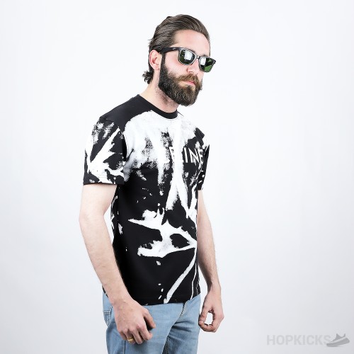 Celine Homme Tie-Dyed Logo Print T-Shirt