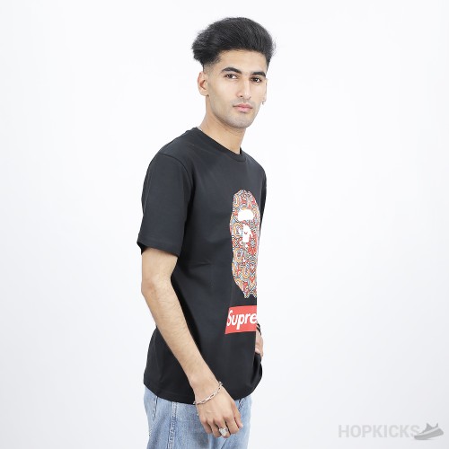Supreme Art Work Black T-Shirt (Economy Batch)