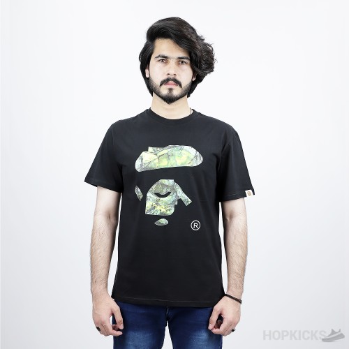 Bape Tie Dye Ape Face Black T-Shirt (Economy Batch)