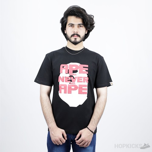 Bape Puff Printed Black T-Shirt (Economy Batch)