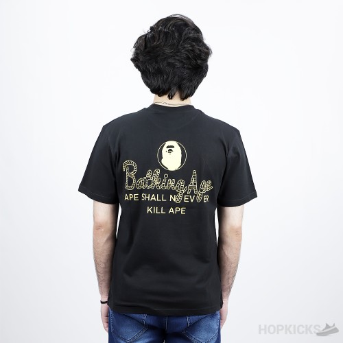 Bape Puff Printed Black T-Shirt (Economy Batch)