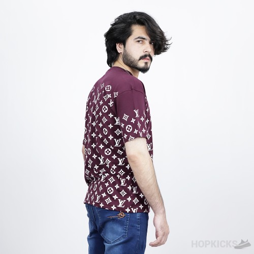 LV Printed Brown T-Shirt (Economy Batch)