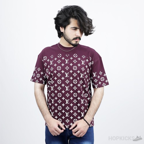 LV Printed Brown T-Shirt (Economy Batch)