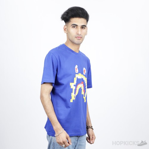 Bape Digital Shark Navy T-Shirt (Economy Batch)