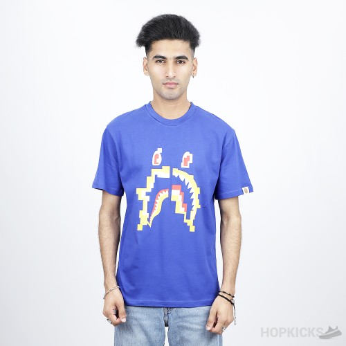 Bape Digital Shark Navy T-Shirt (Economy Batch)