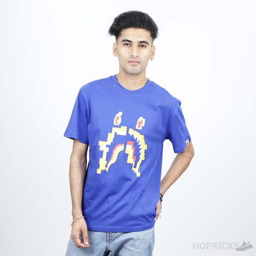 Bape Digital Shark Navy T-Shirt (Economy Batch)