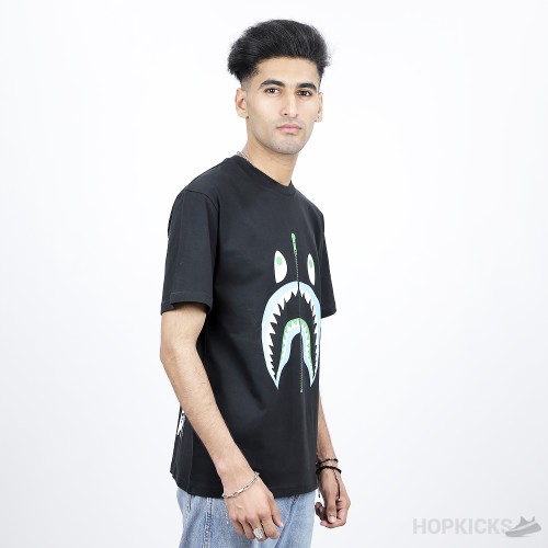 Bape Zip Shark Face Black T-Shirt