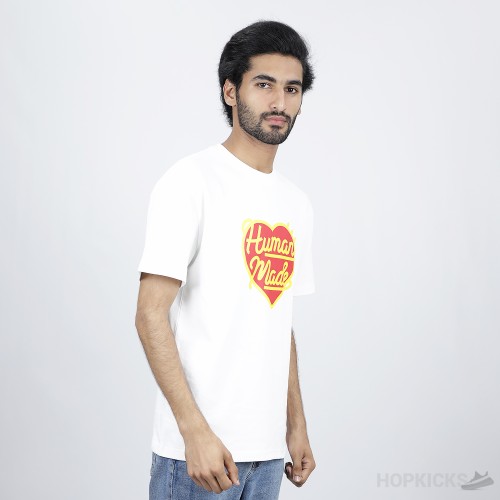 Human Made Red Heart Logo White T-Shirt
