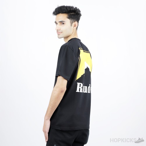 Rhude Sundry Mustard Logo Print T-Shirt