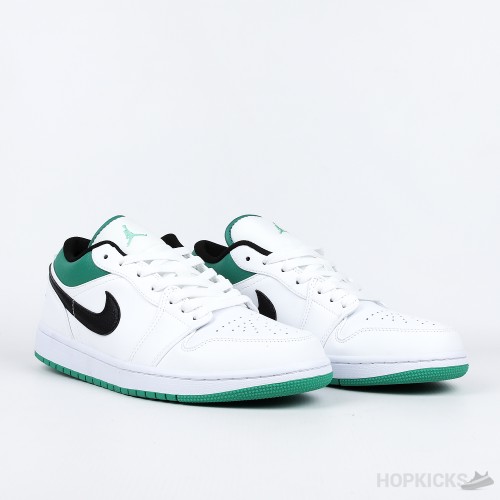 Air Jordan 1 Low White Lucky Green Black (Premium Batch)