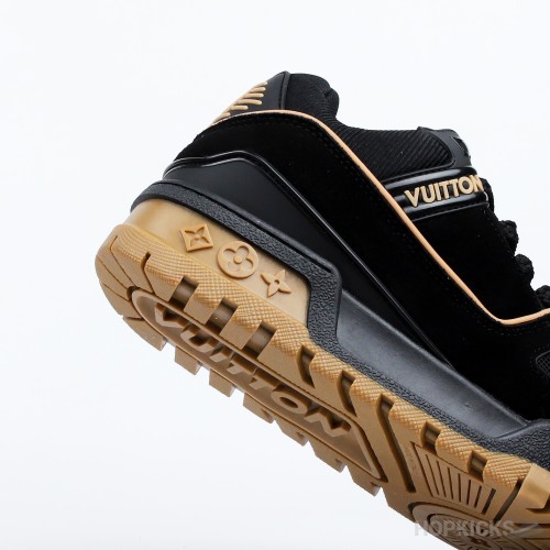 Louis Vuitton Trainer Maxi Black Brown Suede (Premium Batch)