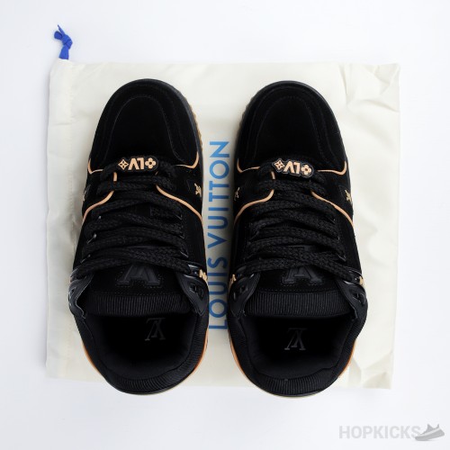 Louis Vuitton Trainer Maxi Black Brown Suede (Premium Batch)