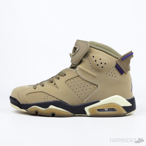 Air Jordan 6 Retro Gore-Tex Brown Kelp (Dot Perfect Batch)