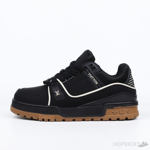 Louis Vuitton Trainer Maxi Black Brown Suede (Premium Plus Batch)