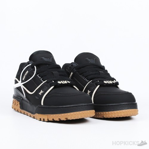 Louis Vuitton Trainer Maxi Black Brown Suede (Premium Plus Batch)