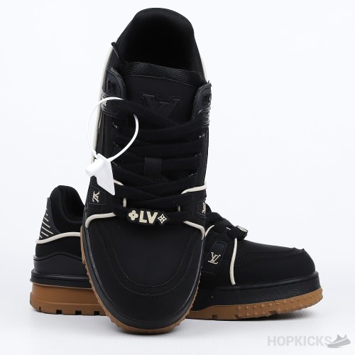 Louis Vuitton Trainer Maxi Black Brown Suede (Premium Plus Batch)