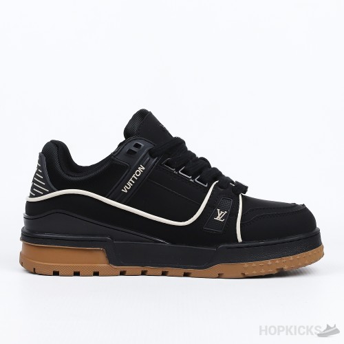 Louis Vuitton Trainer Maxi Black Brown Suede (Premium Plus Batch)