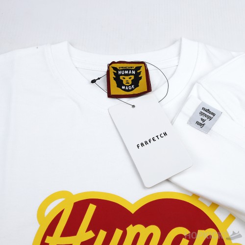 Human Made Red Heart Logo White T-Shirt