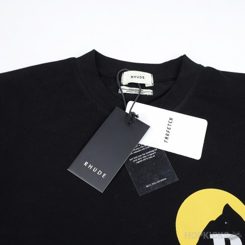 Rhude Sundry Mustard Logo Print T-Shirt