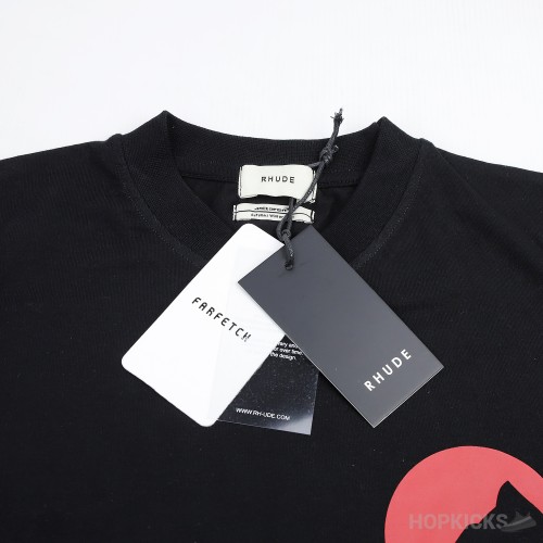Rhude Sundry Red Logo Print T-Shirt