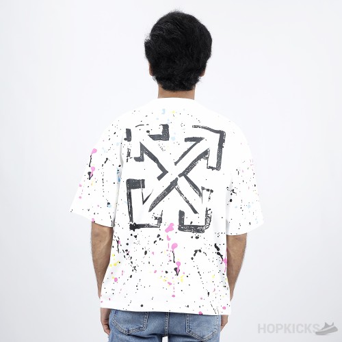 OFF-WHITE X Marais Splatter Print White T-Shirt