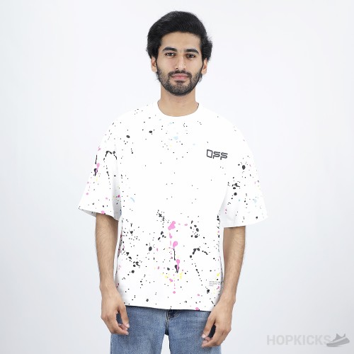 OFF-WHITE X Marais Splatter Print White T-Shirt