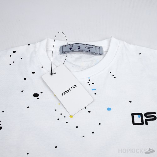 OFF-WHITE X Marais Splatter Print White T-Shirt